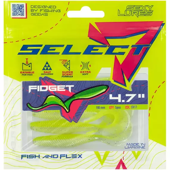 Силікон Select Fidget 4.7" SV17 (5 шт / уп), Длина силикона: 4.7" (11.9 см), Расцветка силикона: SV17, фото , изображение 2